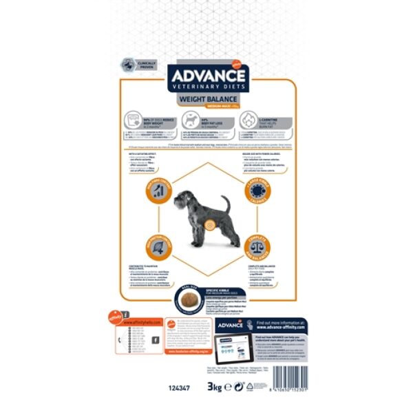 Advance veterinary diet dog weight balance medium / maxi | tuckercare